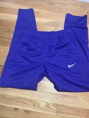 Nike Purple Athletic Joggers with White Swoosh
